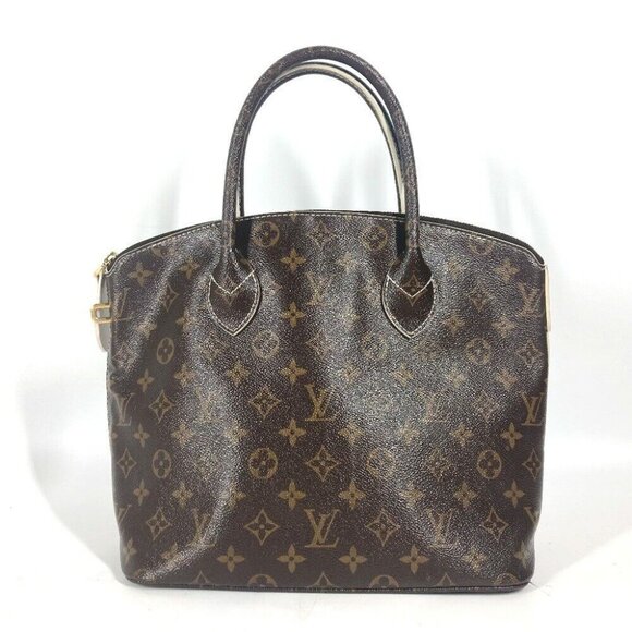LOUIS VUITTON M40597 Shiny Monogram LockitPM Tote Bag Shoulder Bag Hand Bag auth - Picture 1 of 16